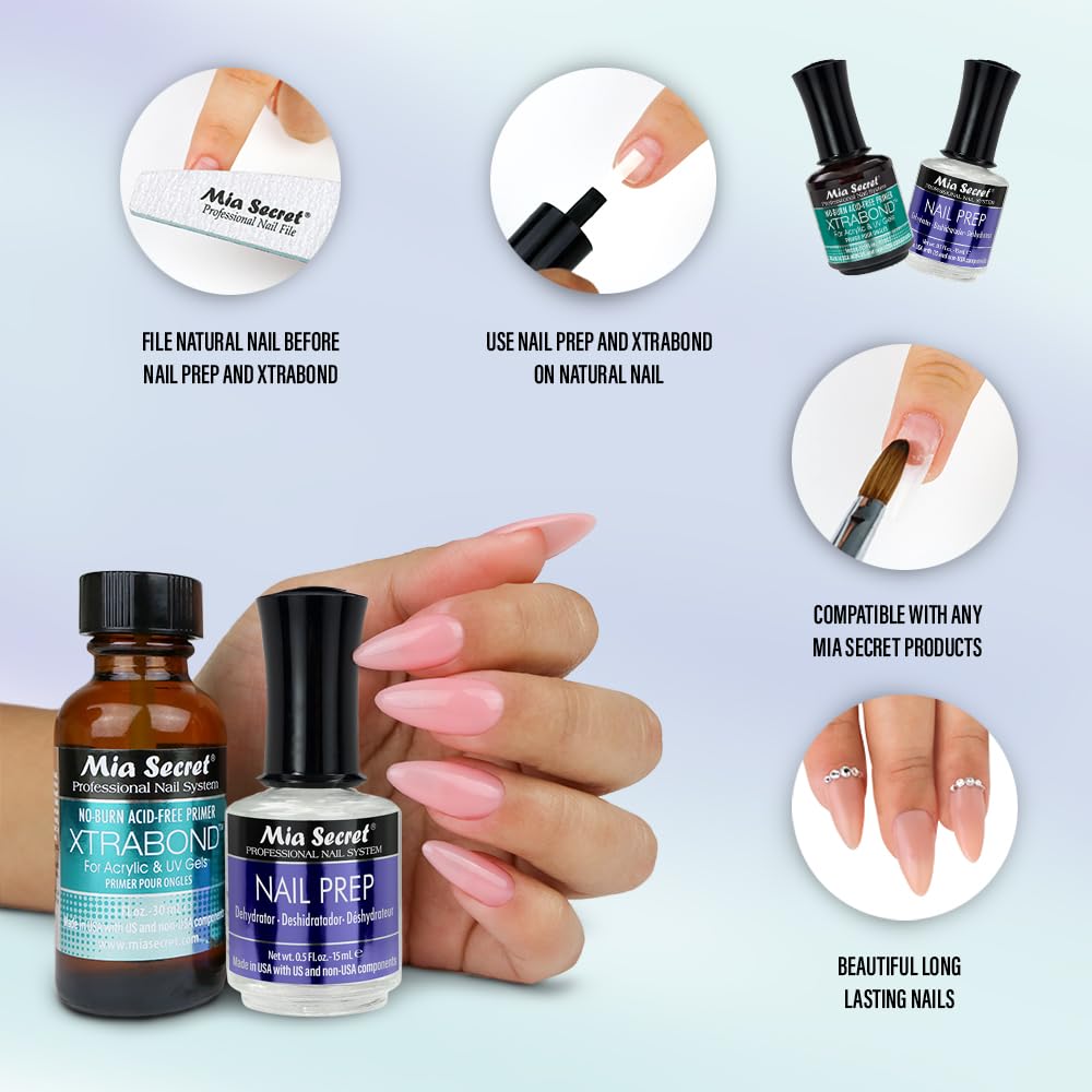 Mia Secret Nail Prep and Xtra-Bond primer set - 2