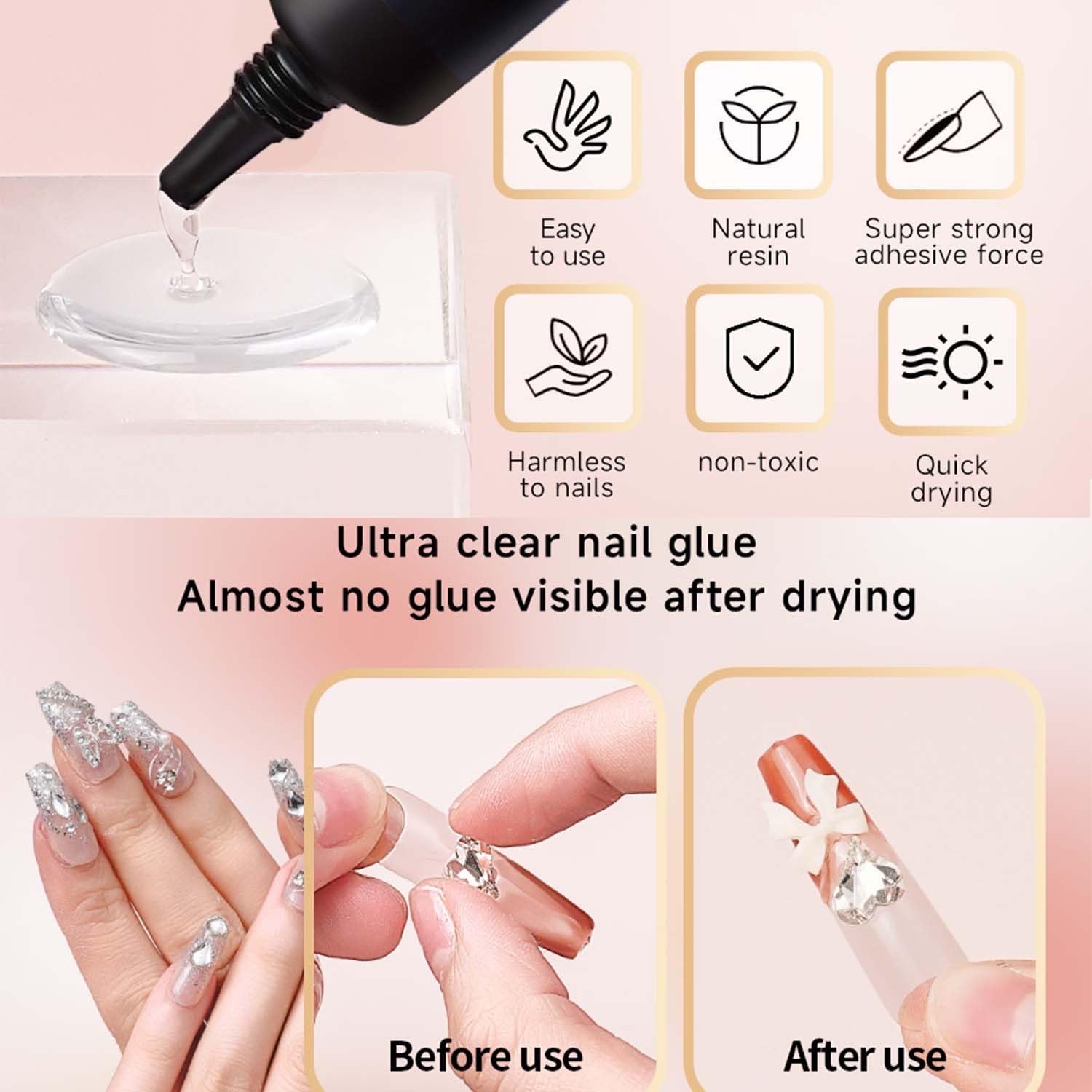 Gosojam nail glue two 10g tubes - 3