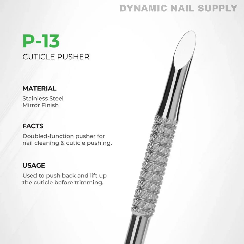 P-13 stainless steel cuticle pusher - 9