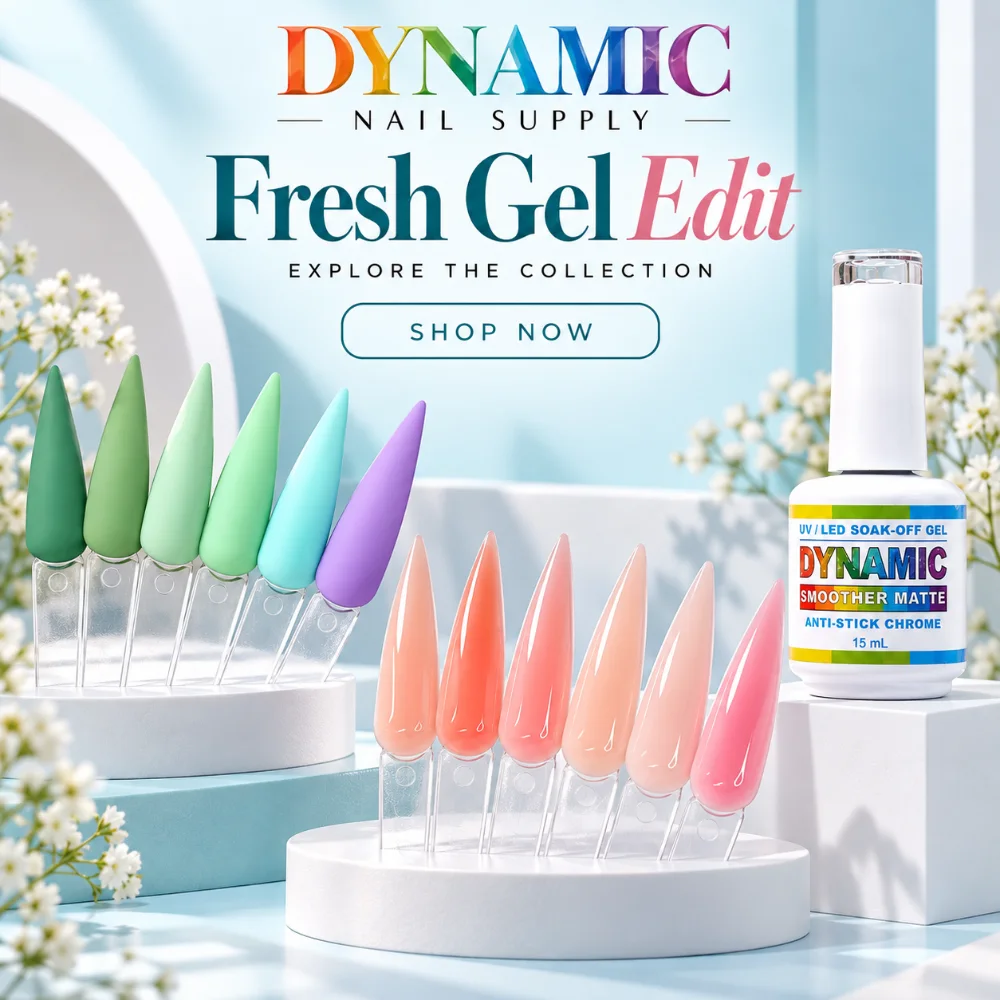 Fresh gel edit with pastel matte and jelly gel color swatches