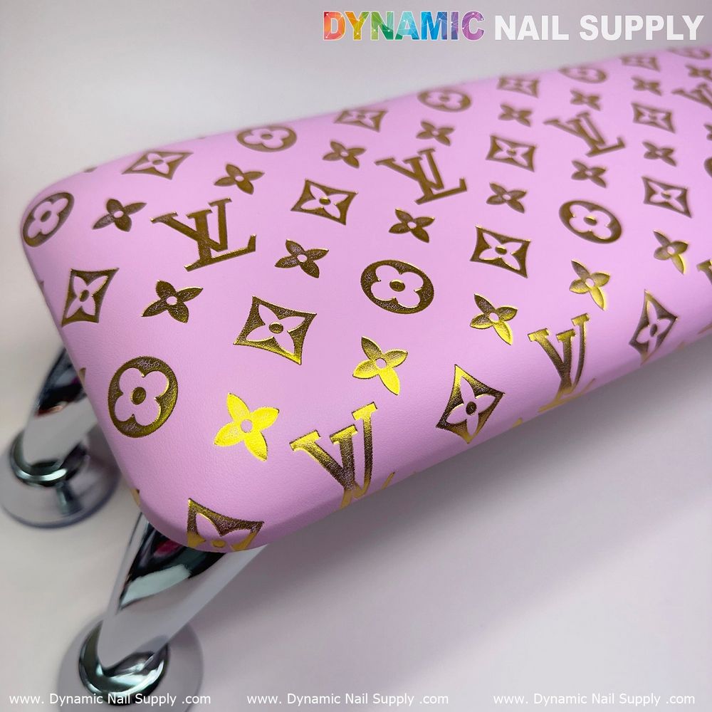 pink gold LV armrest cushion - 2