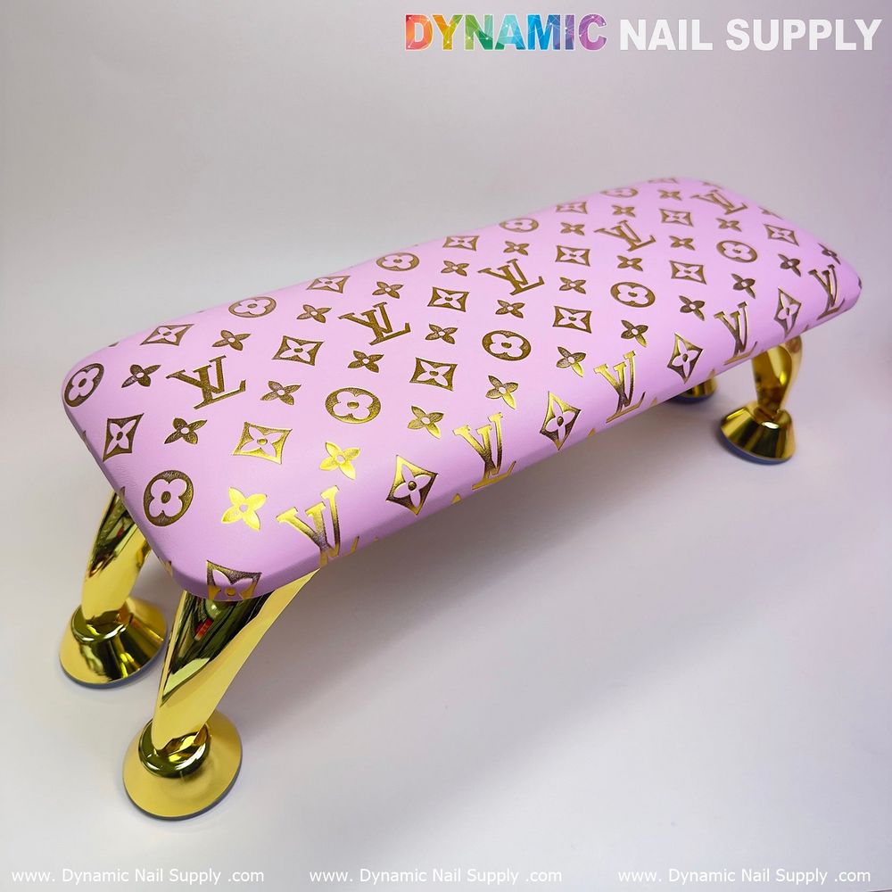 pink gold LV armrest cushion - 3