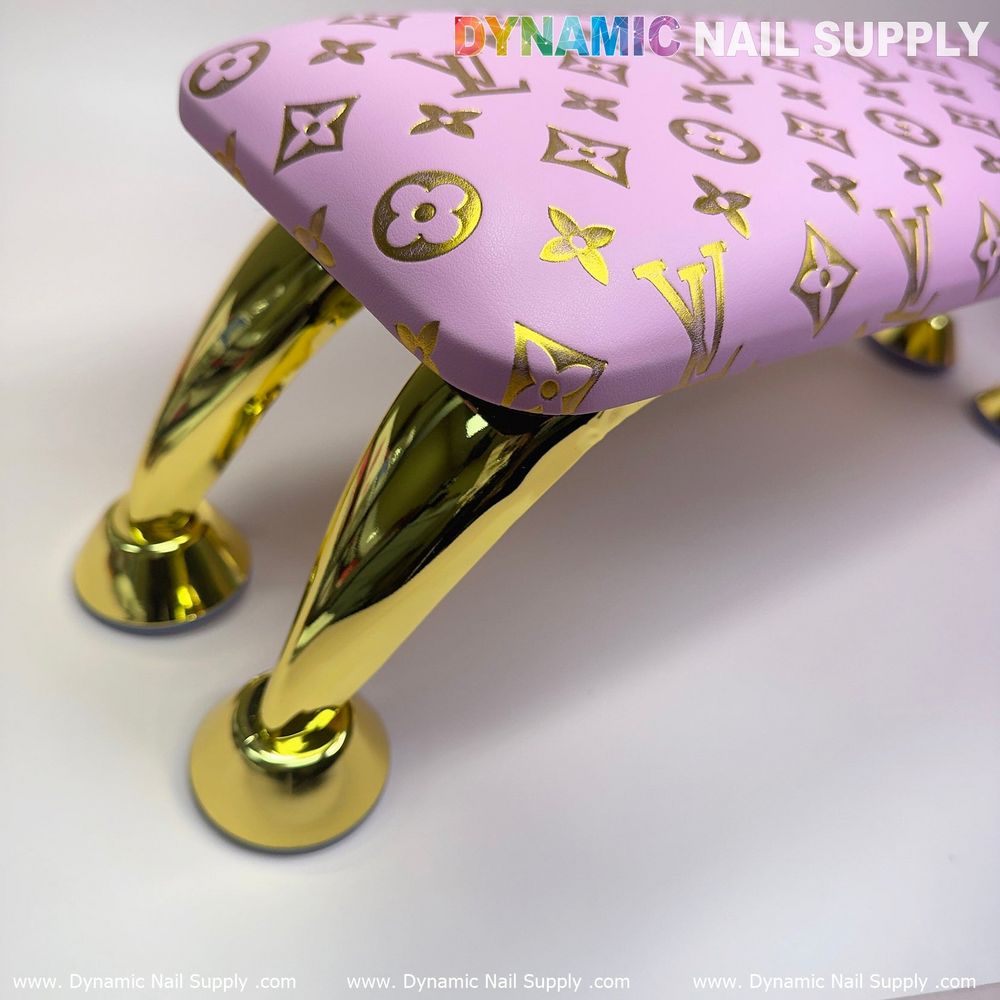 pink gold LV armrest cushion - 4
