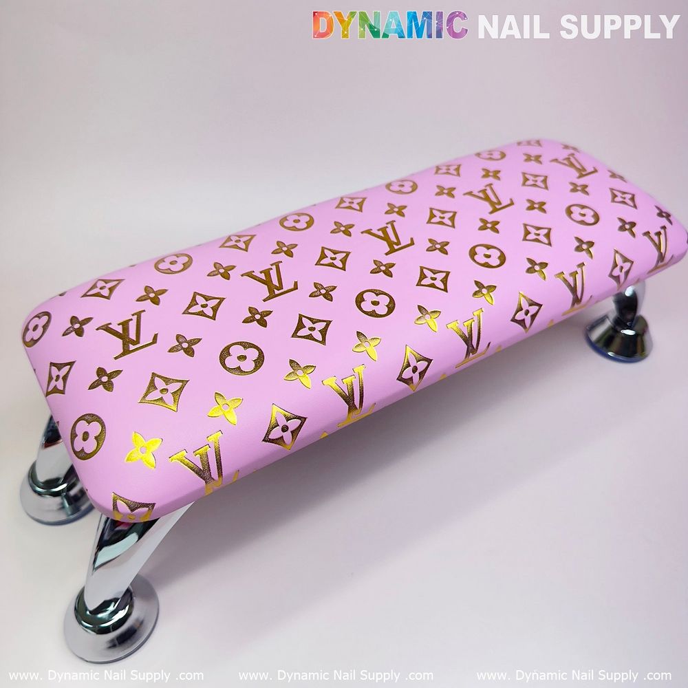 pink gold LV armrest cushion - 5