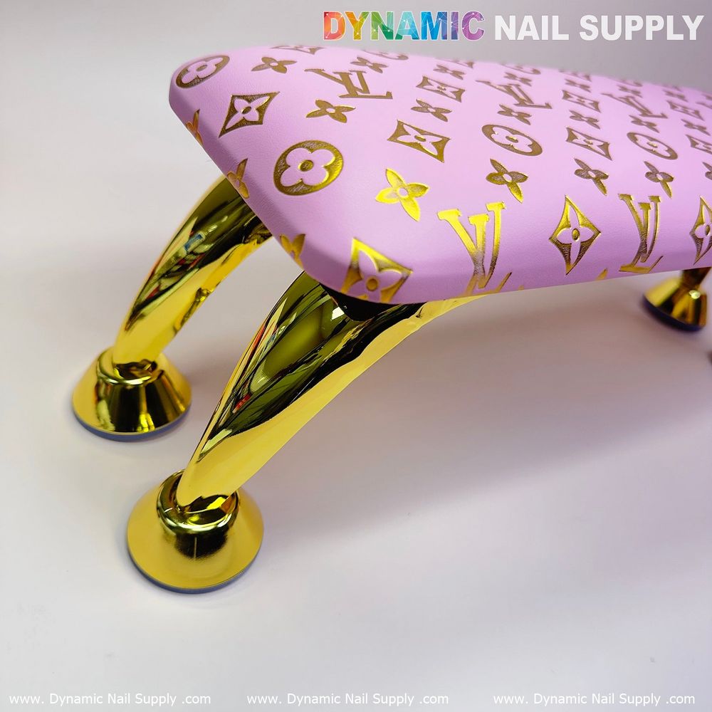 pink gold LV armrest cushion - 8