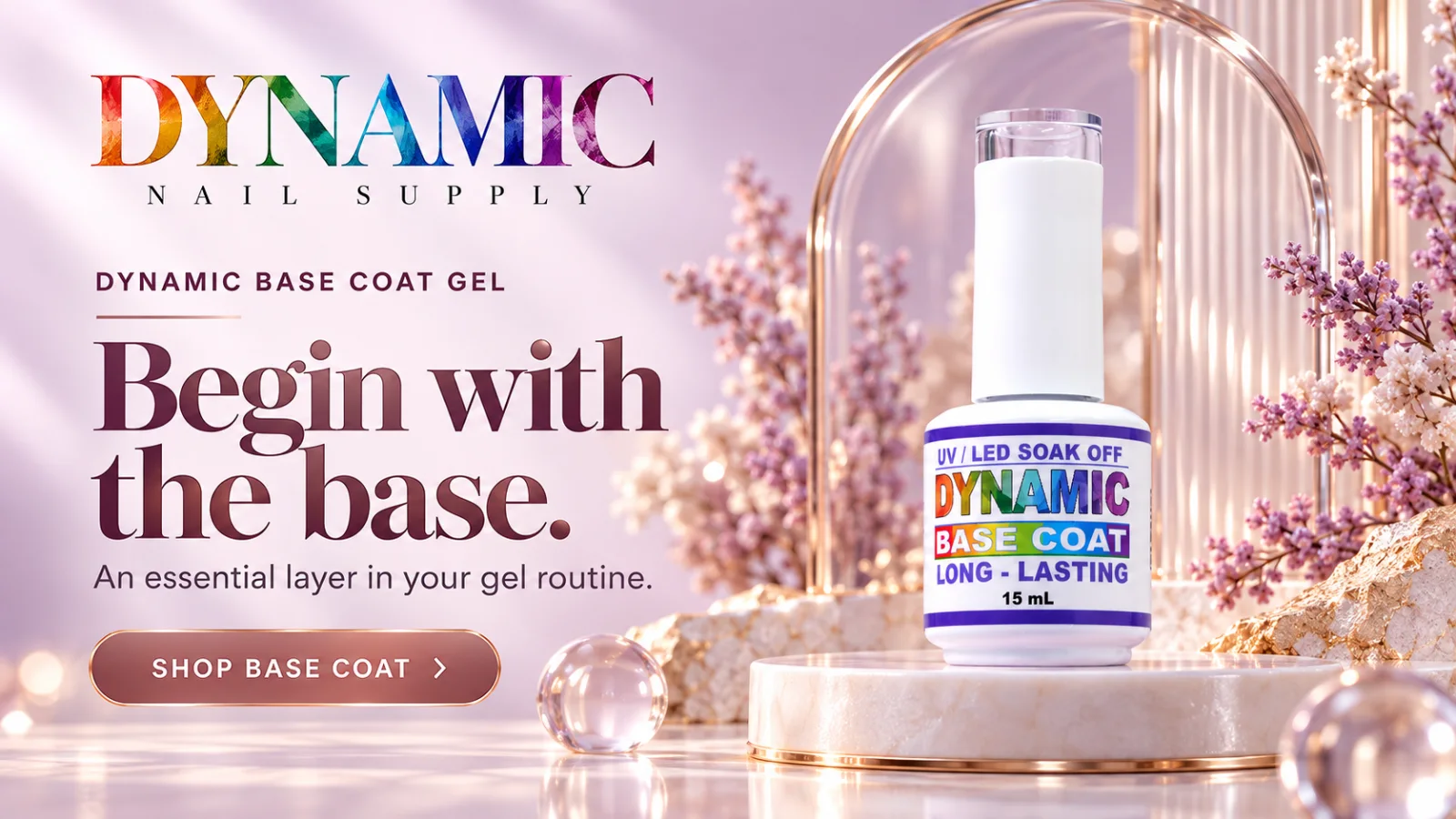 Long-lasting UV/LED soak-off base coat gel