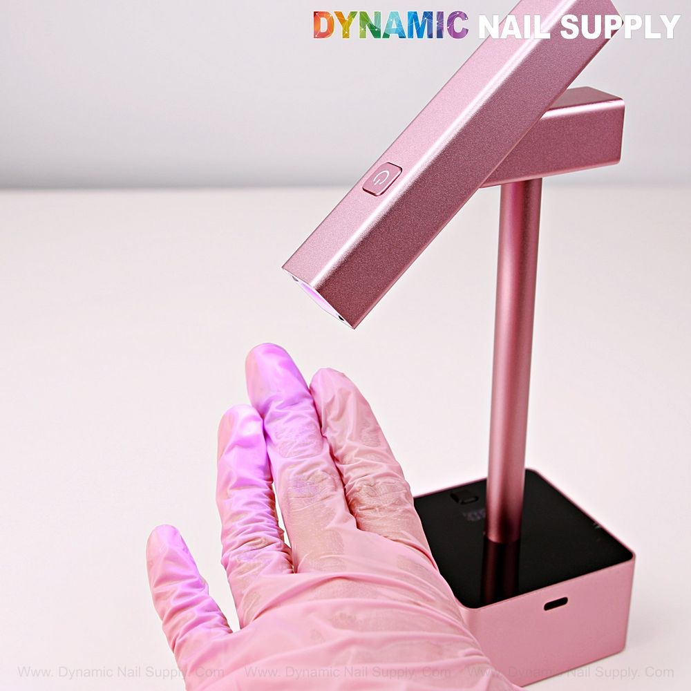 Mini UV LED flash cure lamp pink - 5
