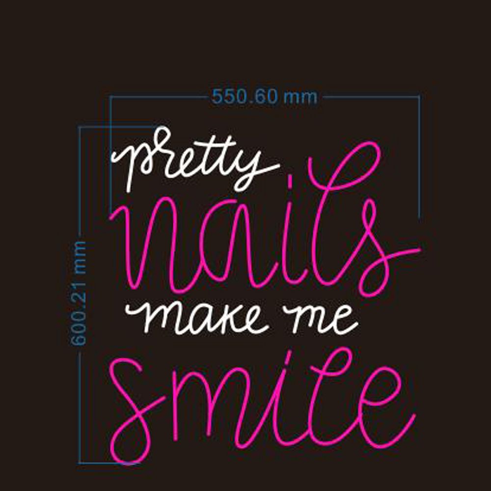 Pretty Nails LED neon sign pink blue - 3