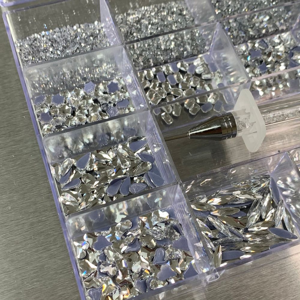 silver back rhinestones assortment - 2